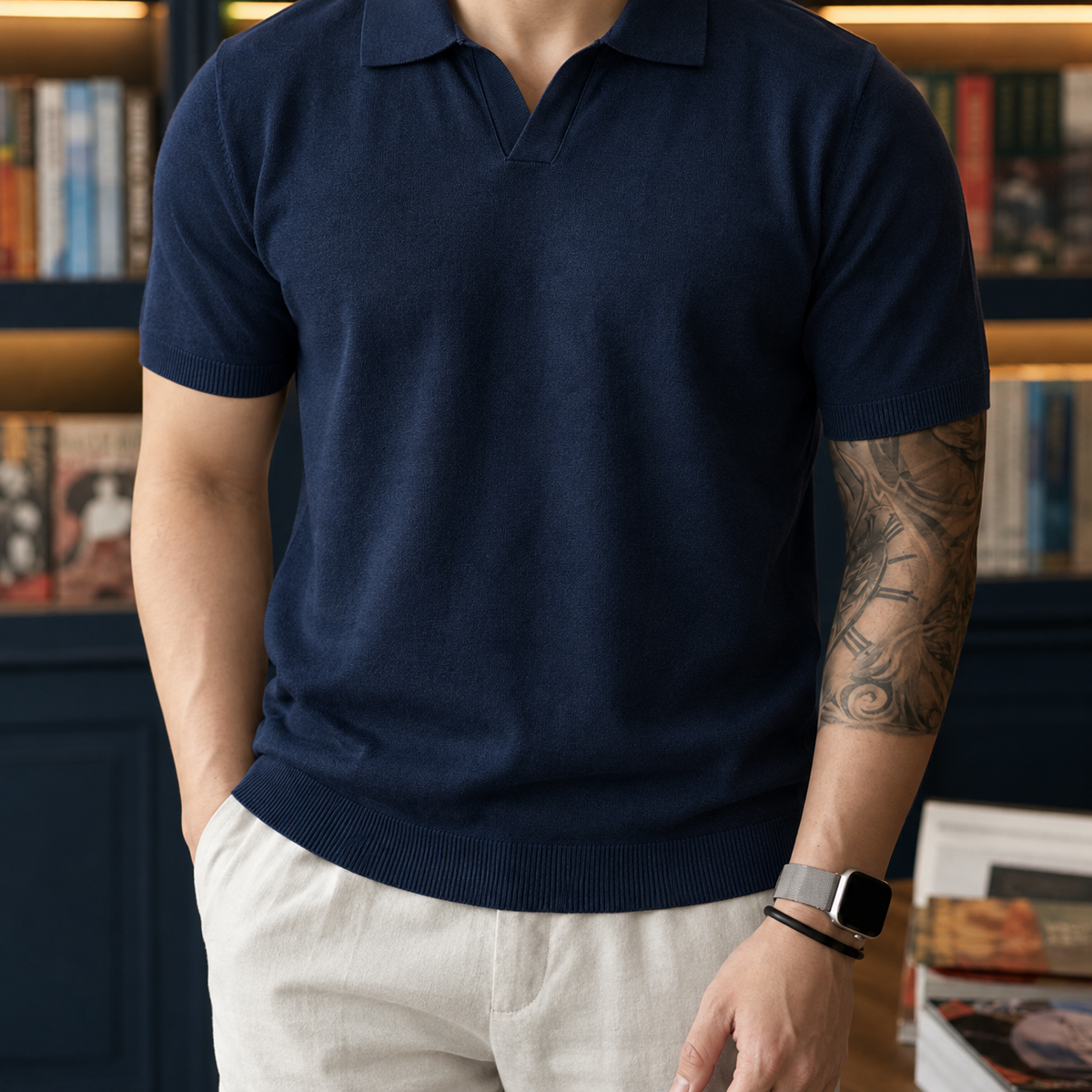 Ralph Open Collar Polo