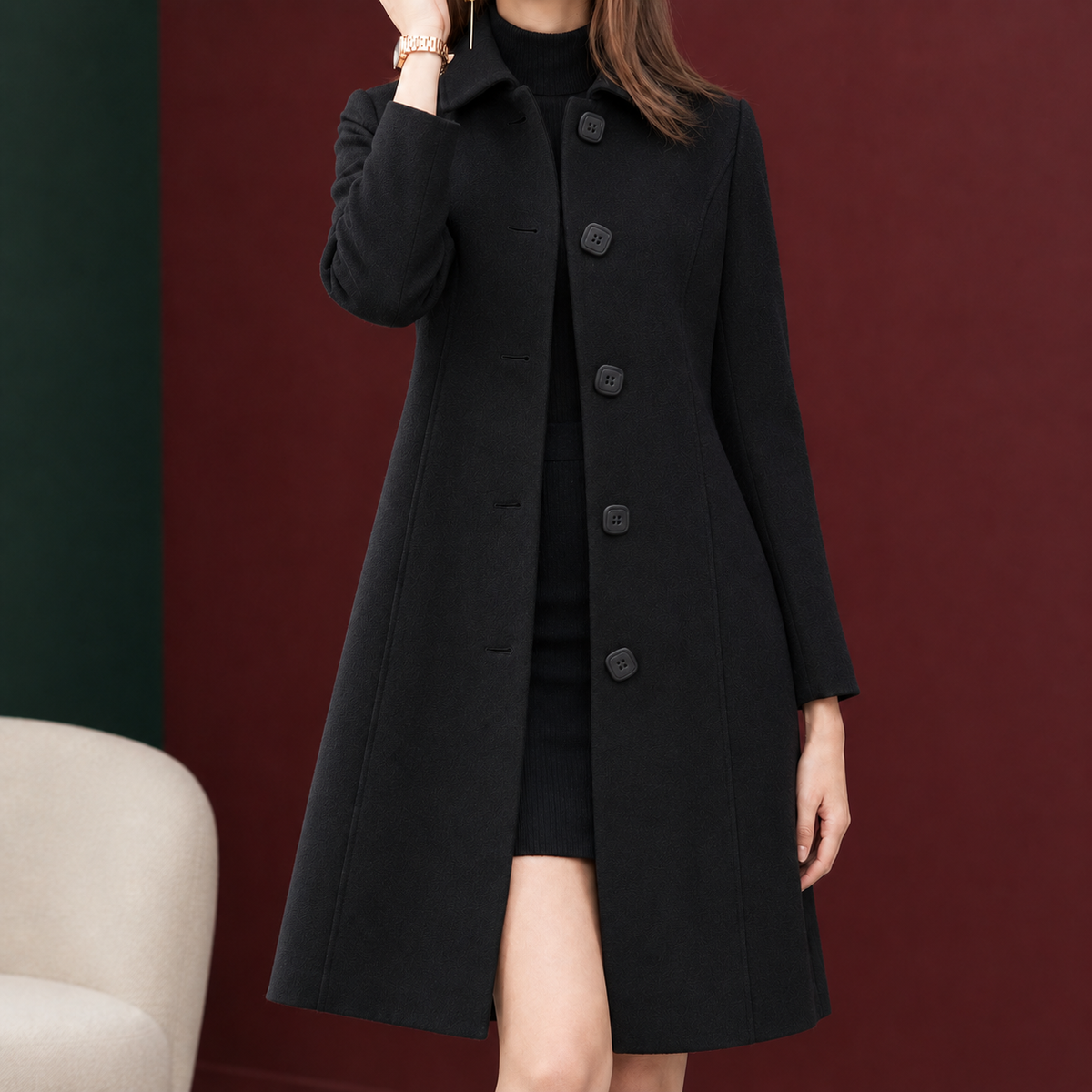 Ludovica-Jade A-Line Coat