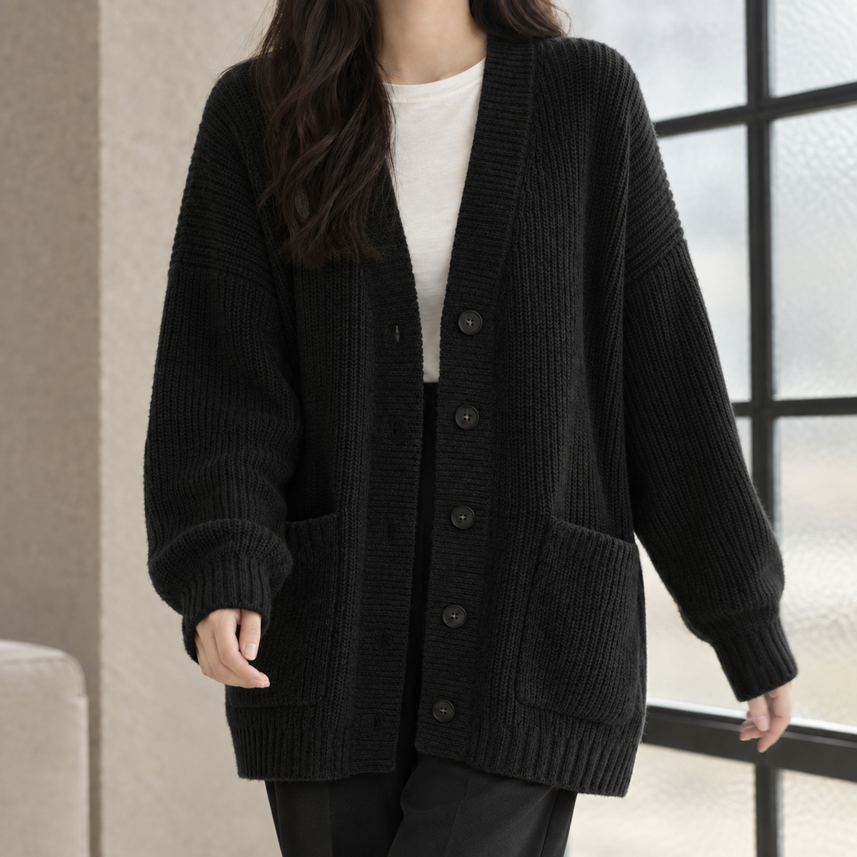 Lauren-Elise Ribbed Cardigan
