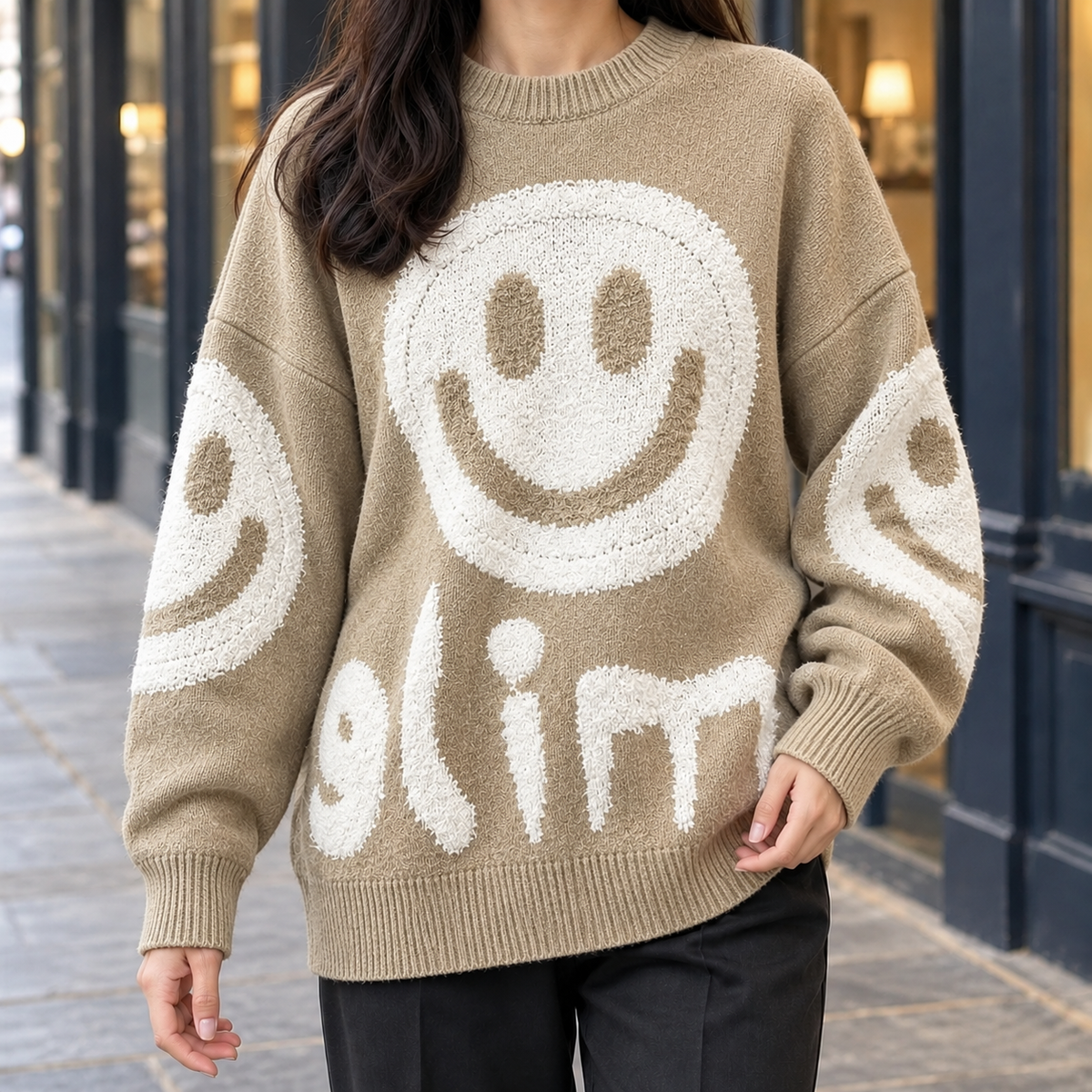Oriane-Pearl Oversized Sweater