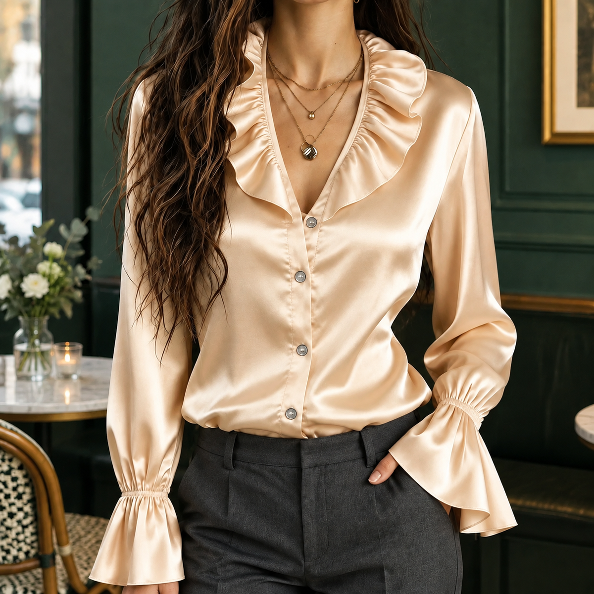 Salome Ruffle Blouse