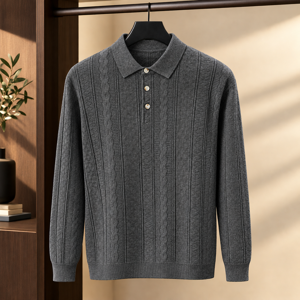 Gilles-Wade Textured Polo