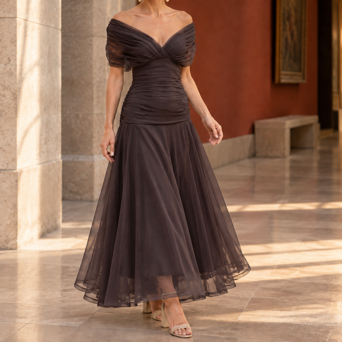 Sylvaine Draped Maxi Dress