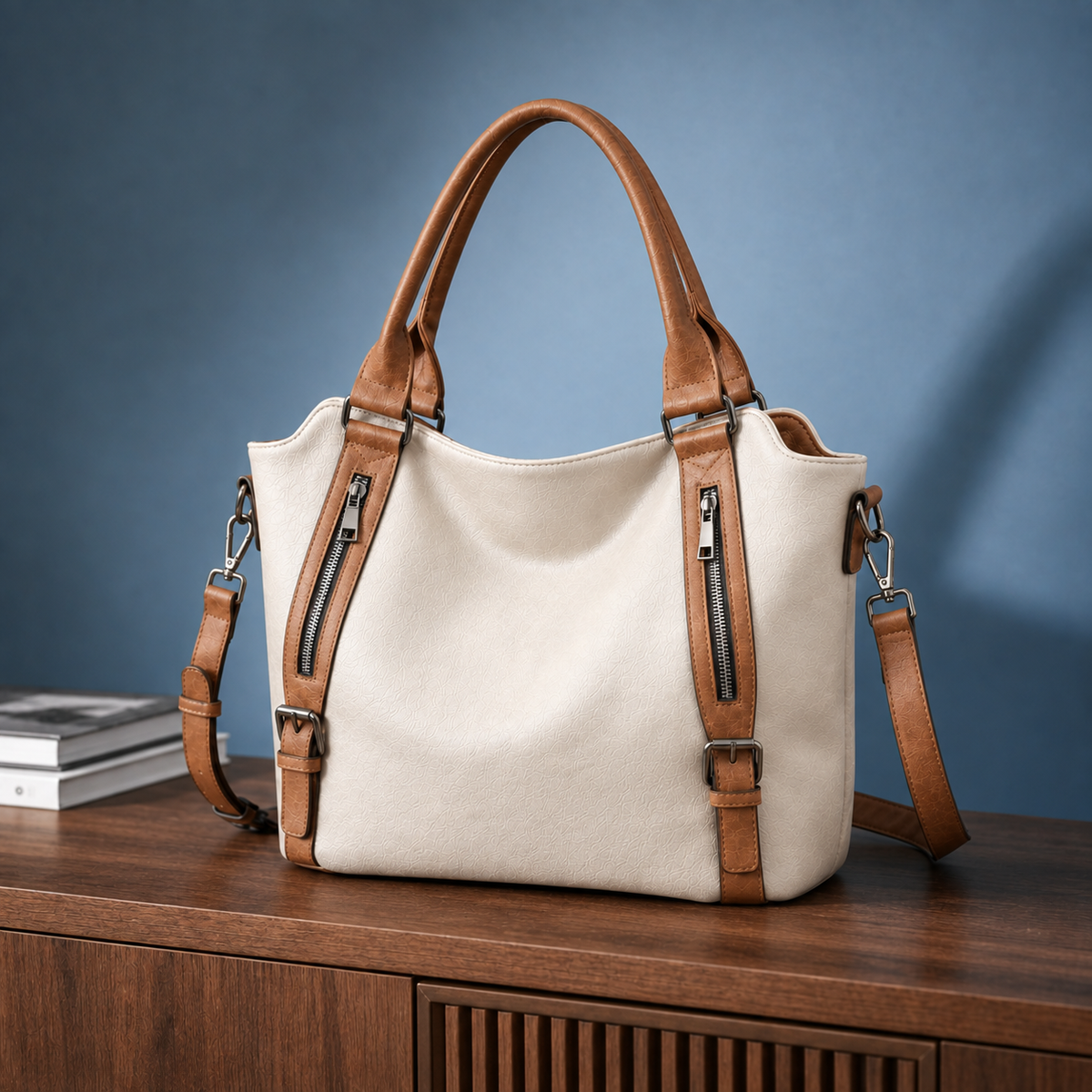 Tavelli Zip Detail Tote
