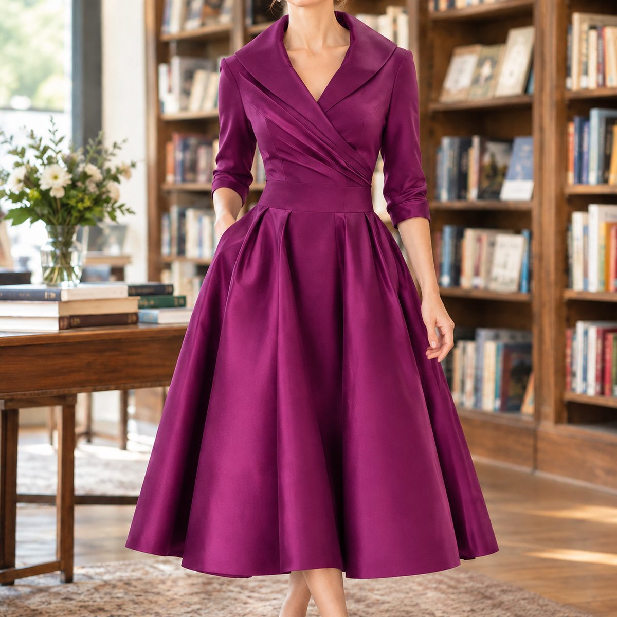 Tessa Wrap Midi Dress