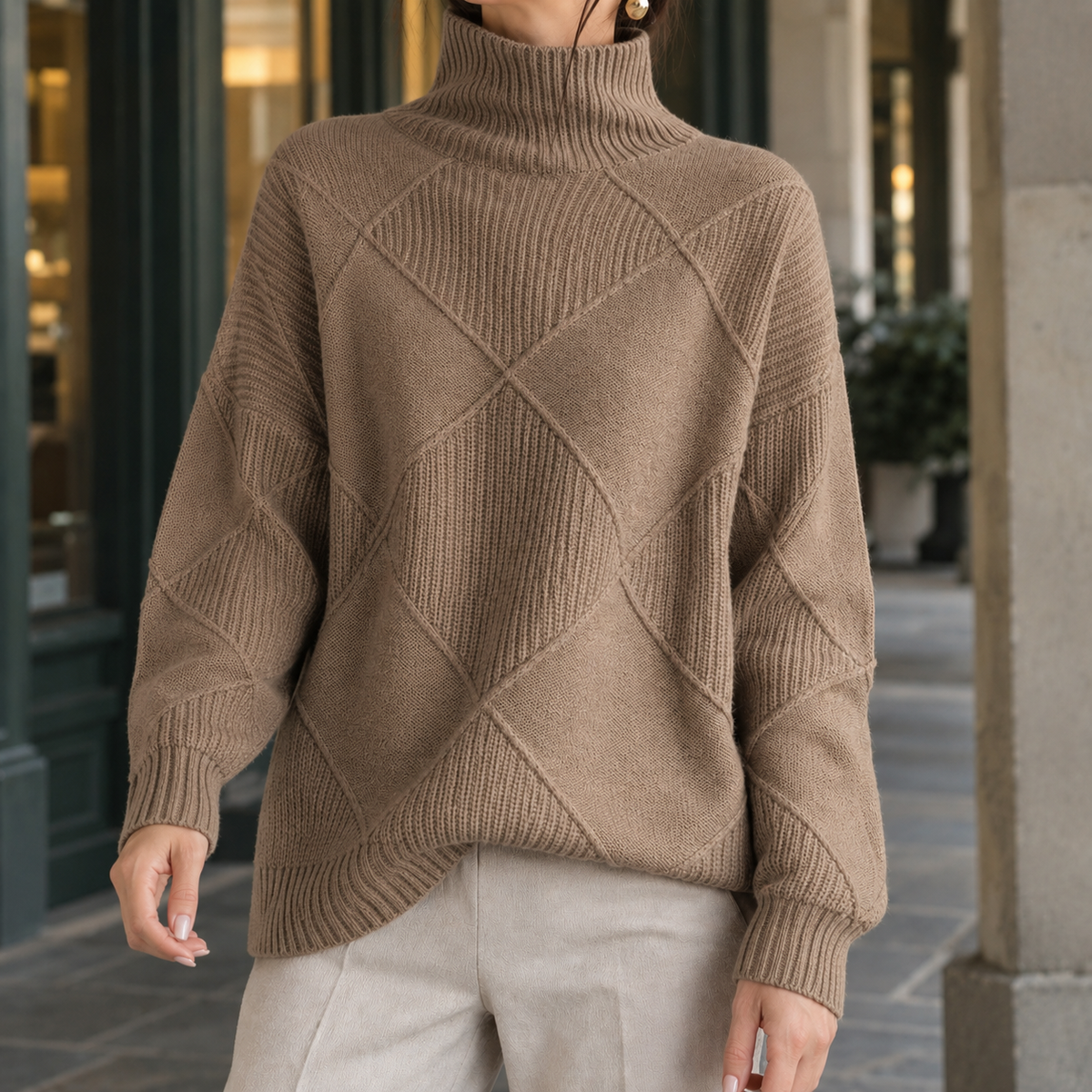 Scarlett Textured Turtleneck