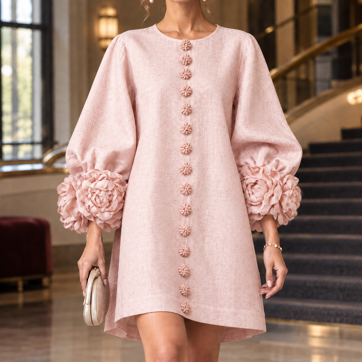Kiera Floral Cuff Dress