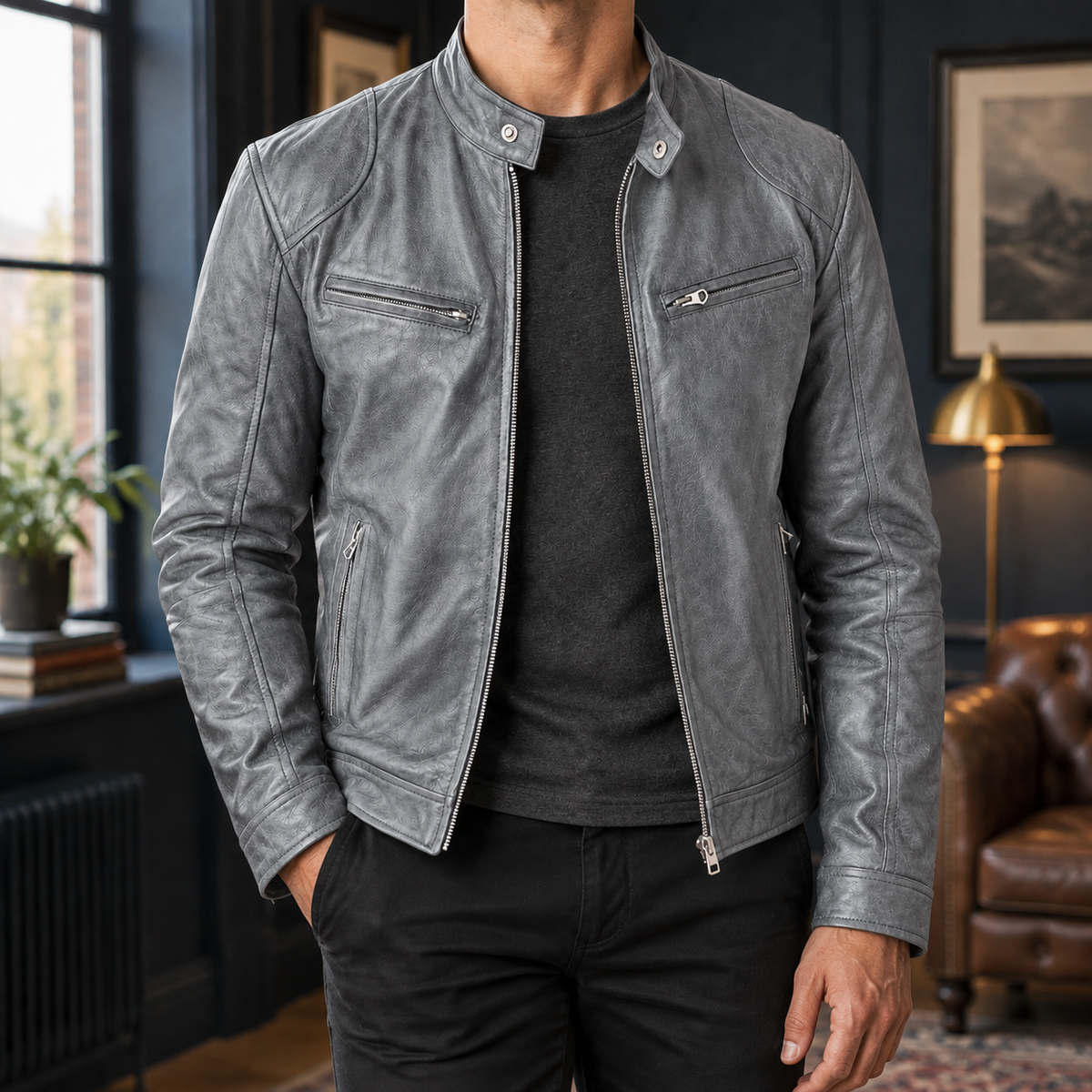 Alec Leather Moto Jacket