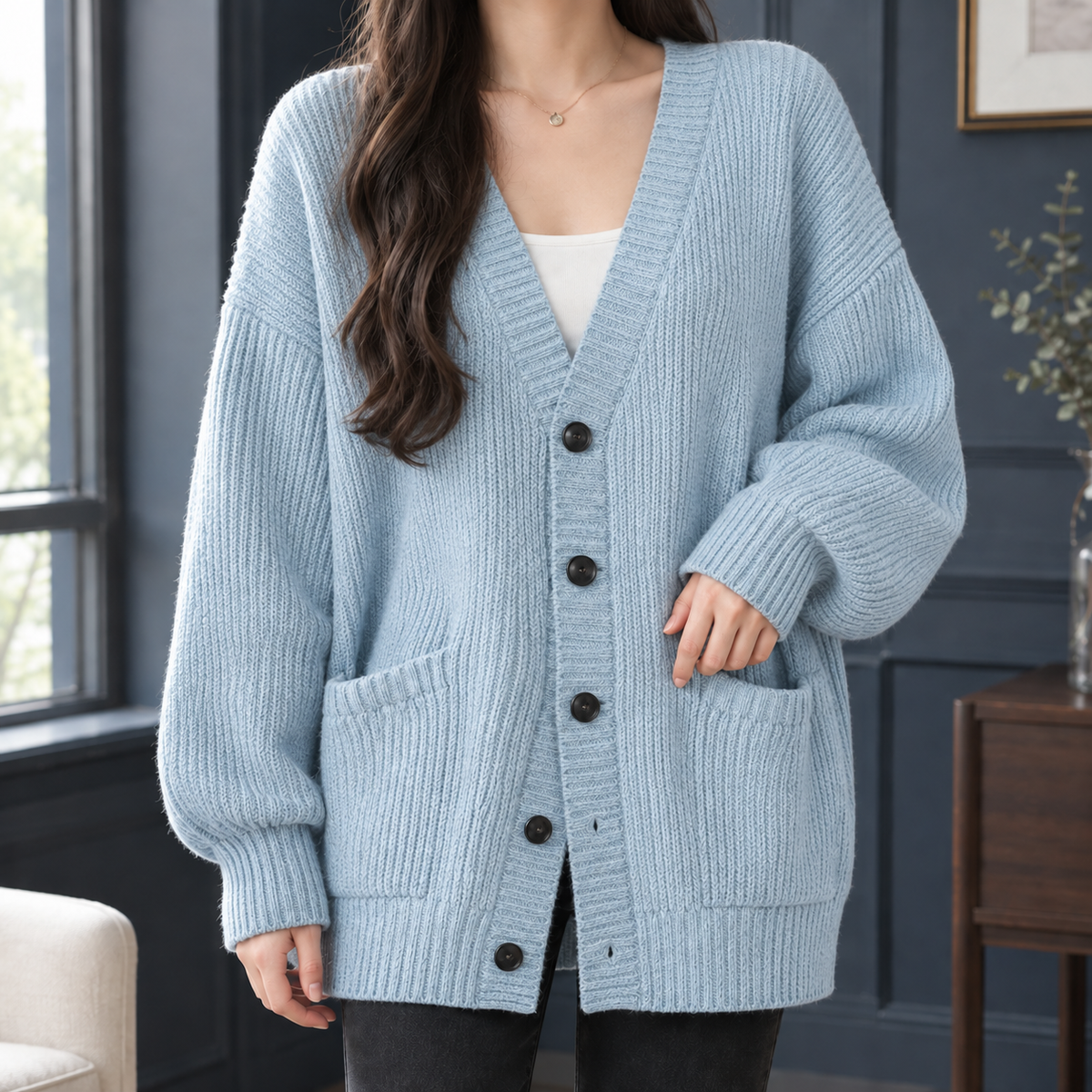 Fernanda-Kate Ribbed Cardigan