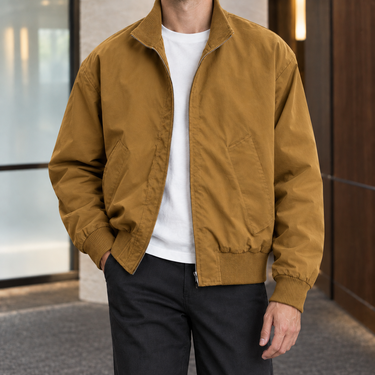 Godfrey-Ellis Ribbed Collar Jacket