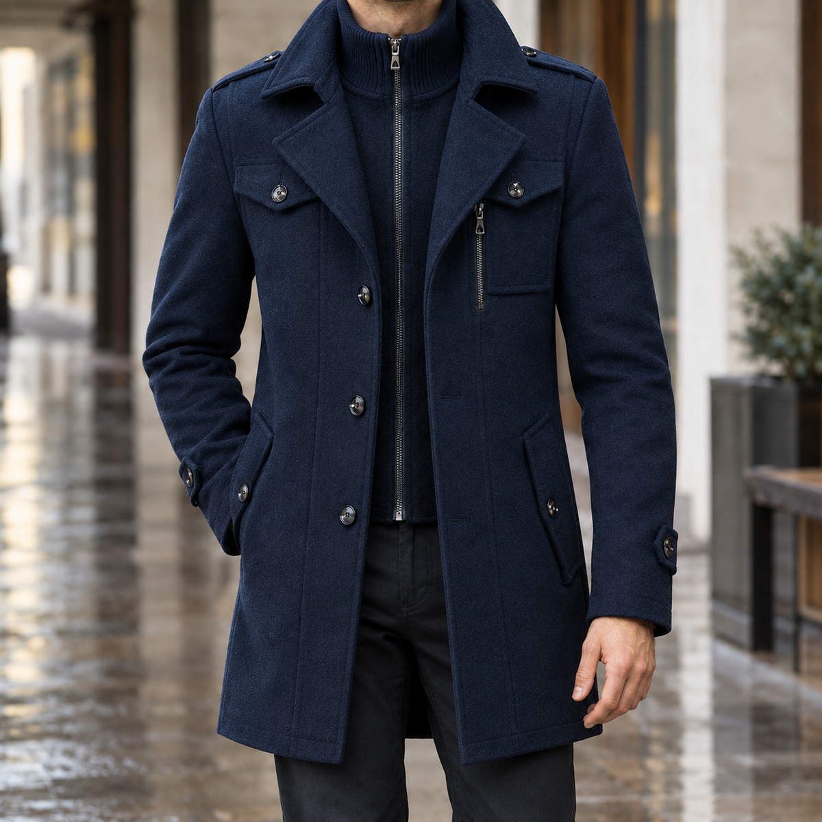 Caspian-Dean Wool Coat