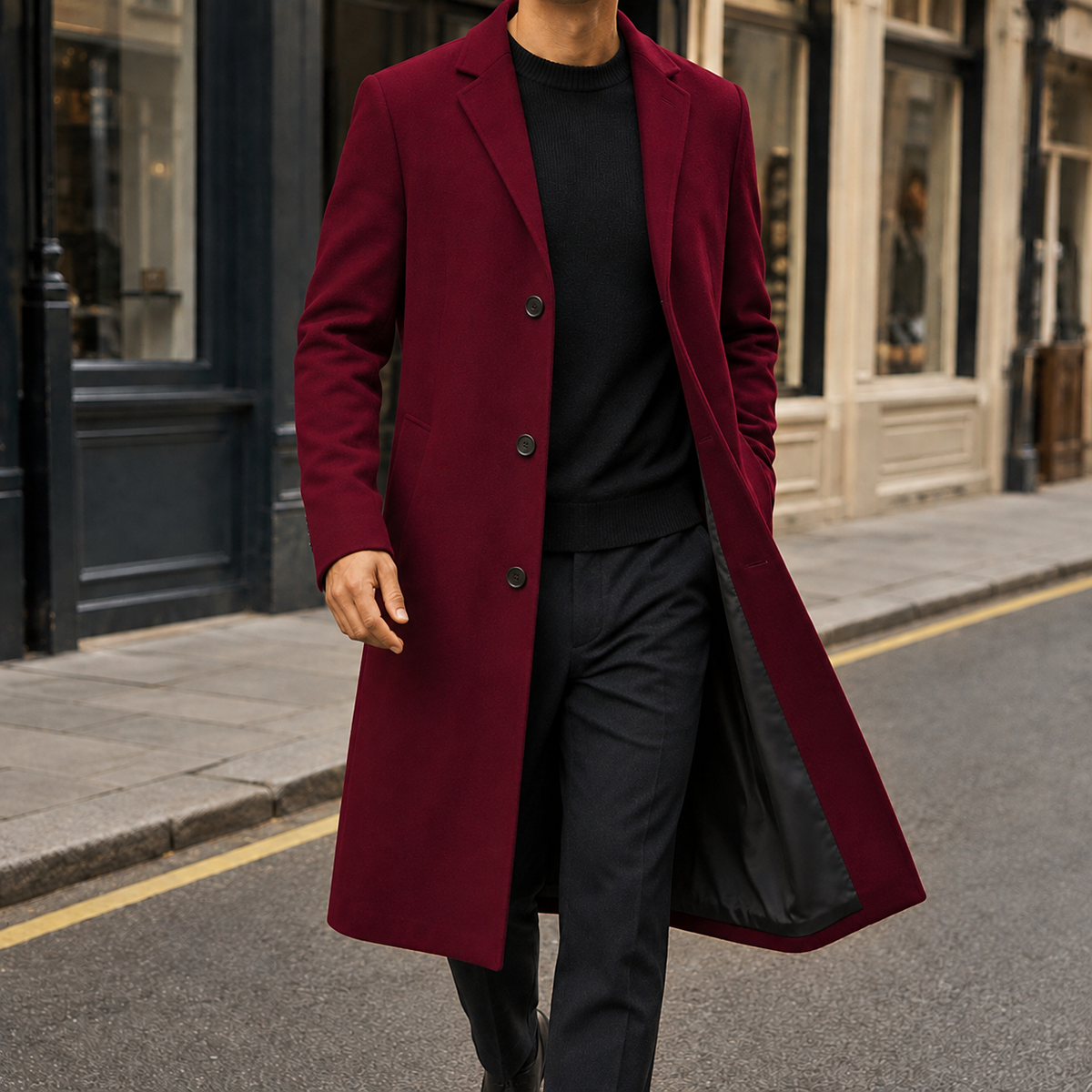 Halvard Single Breasted Overcoat