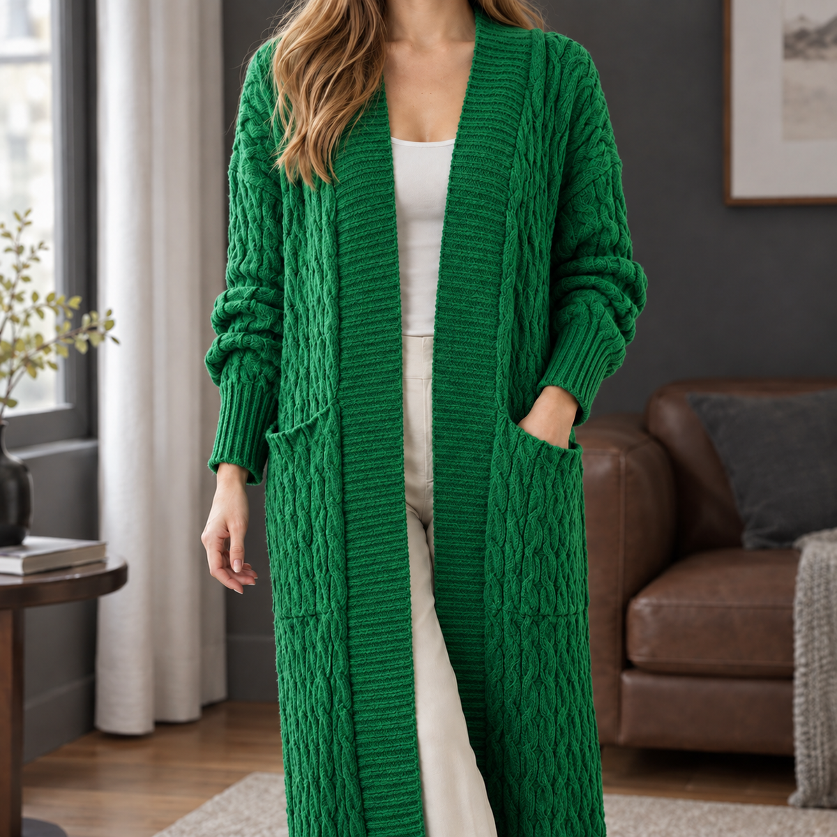 Naomi-Hope Cable Knit Cardigan