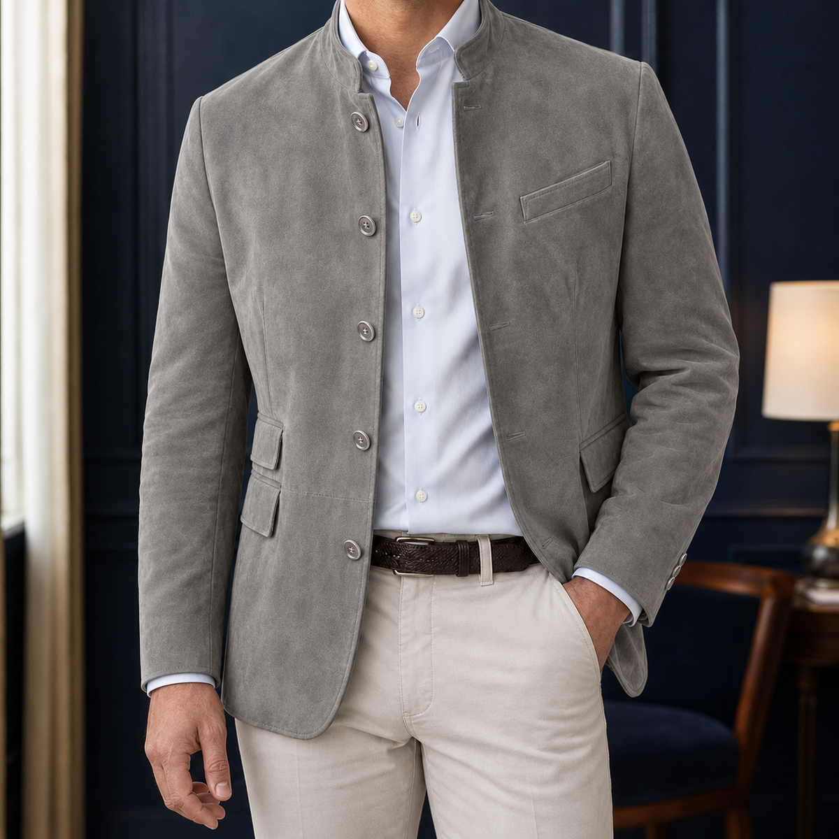 Carter-Tate Stand Collar Blazer