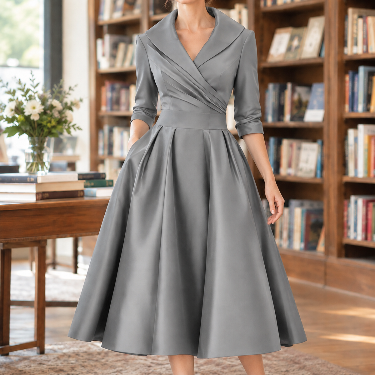 Tessa Wrap Midi Dress