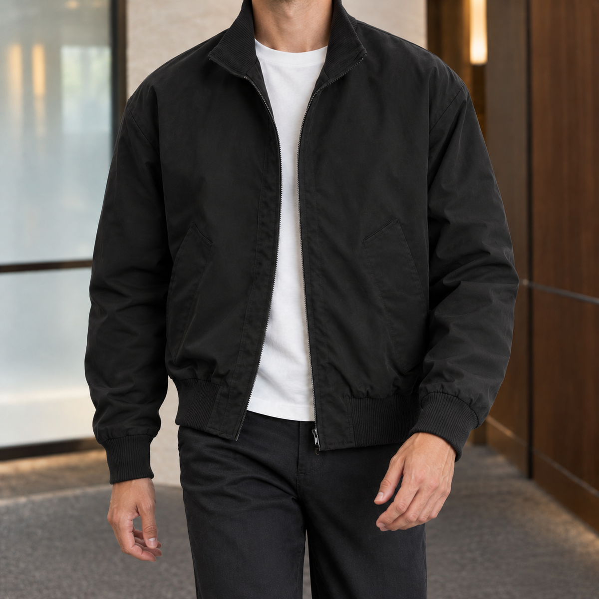 Godfrey-Ellis Ribbed Collar Jacket