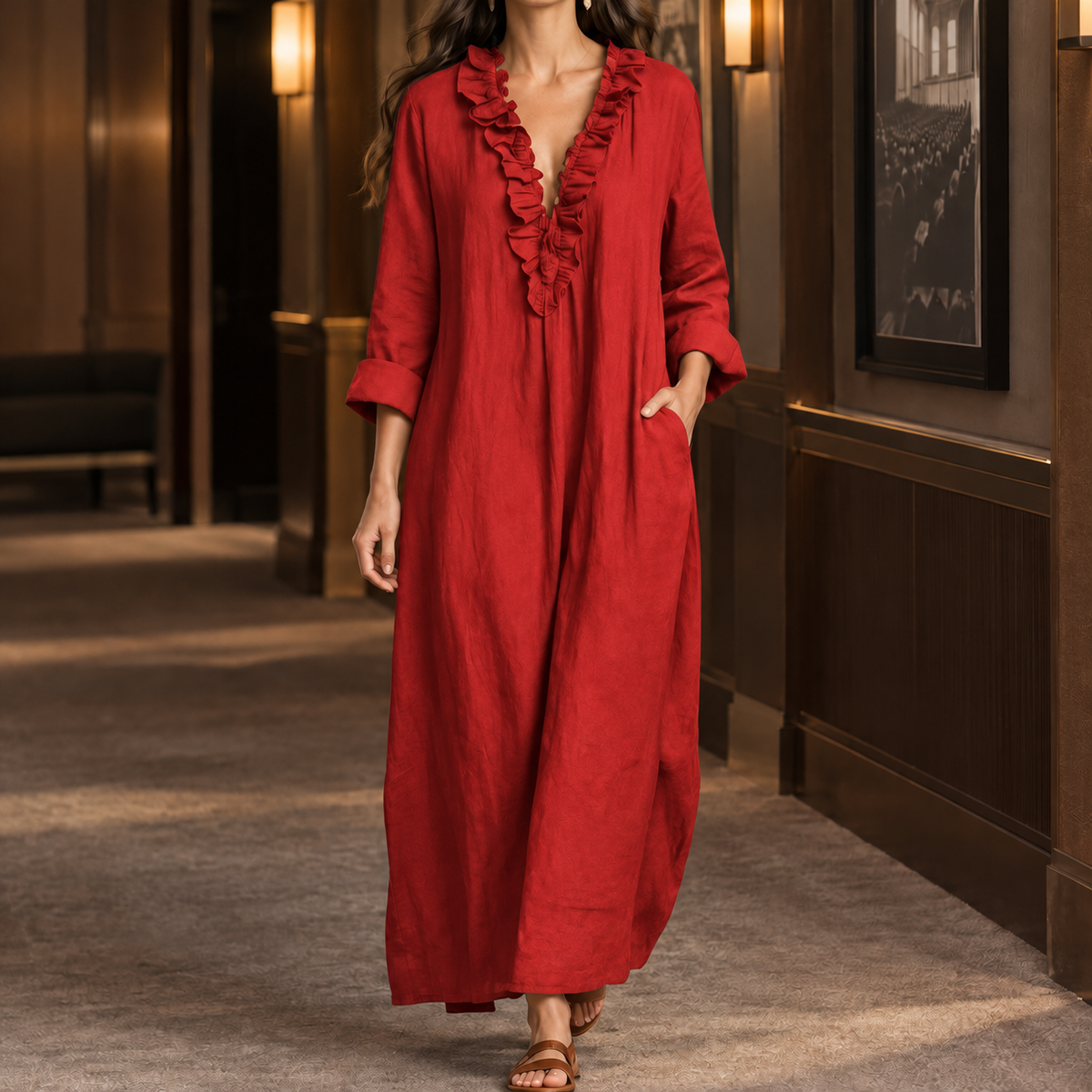 Riley Ruffle Maxi Dress