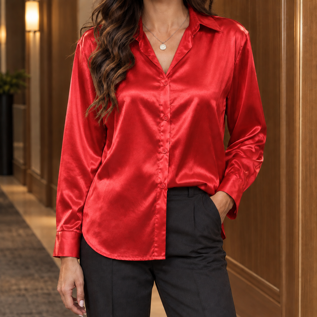 Solange Relaxed Satin Shirt
