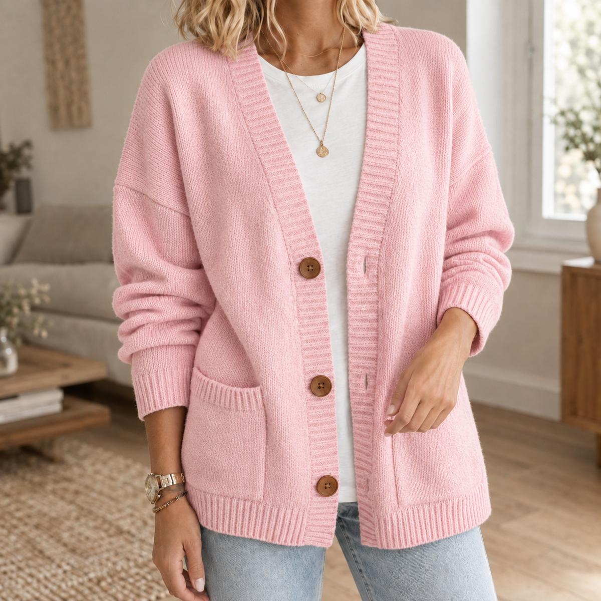 Stephanie-Claire Ribbed Cardigan
