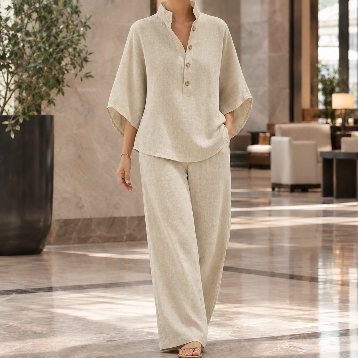 Lillian Stand Collar Set