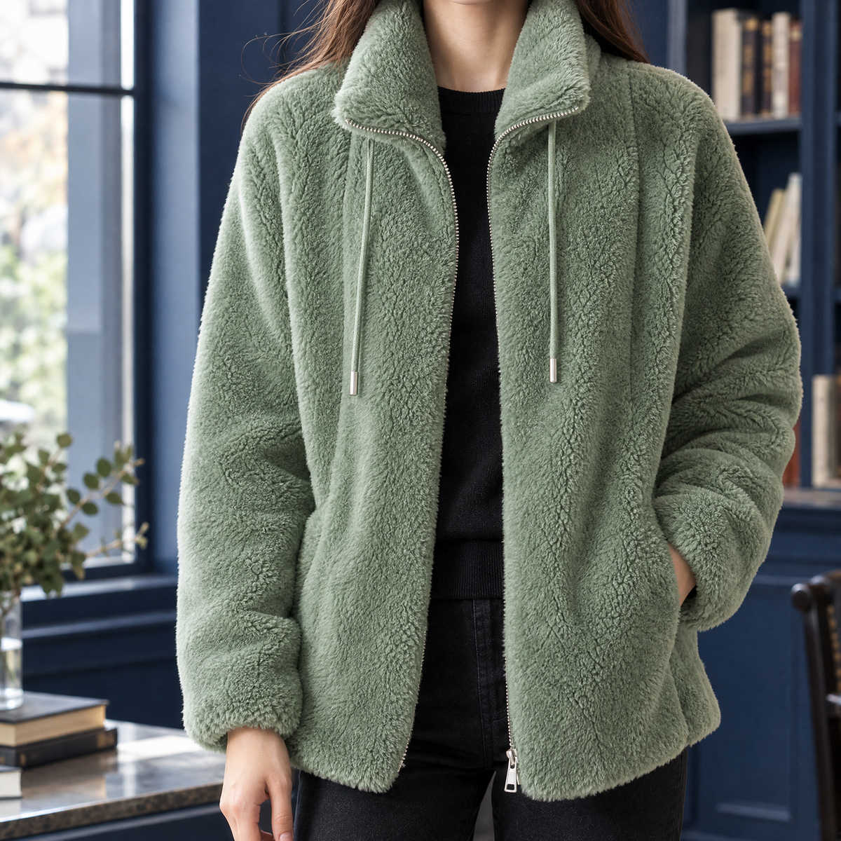 Agnes-Claire Plush Fleece Jacket