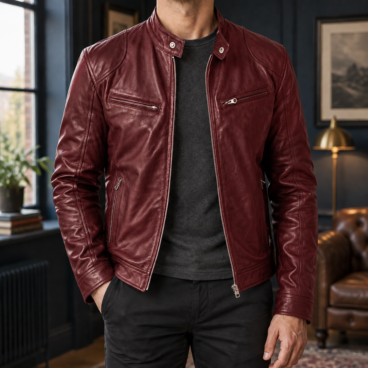 Alec Leather Moto Jacket