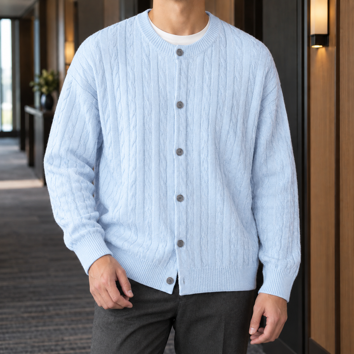 Bertram Cable Knit Cardigan