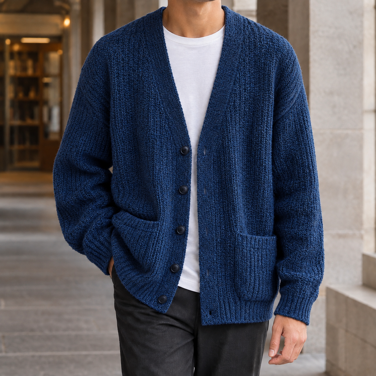 Nicodemus-Miles Textured Cardigan