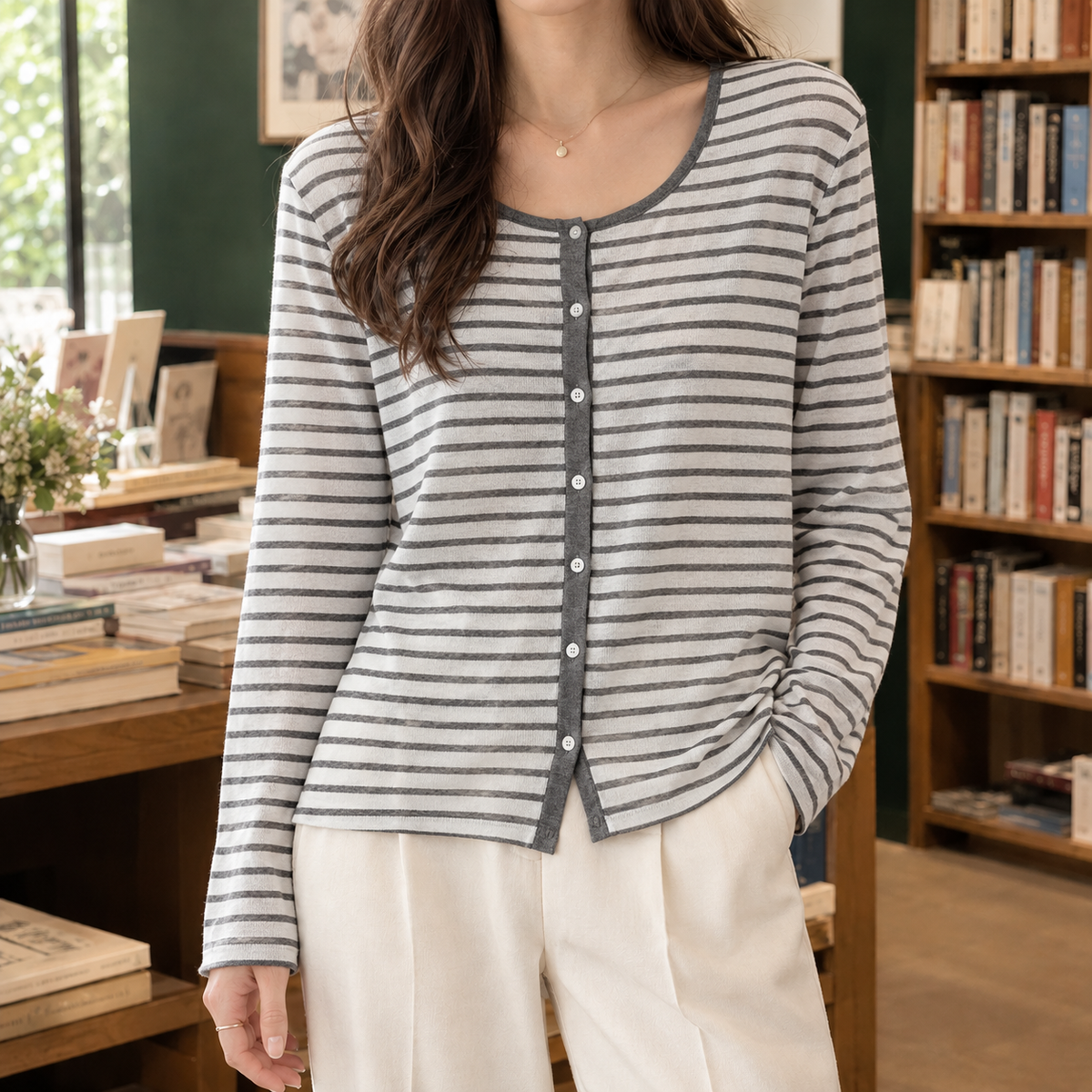 Guinevere-Hope Linen Cardigan