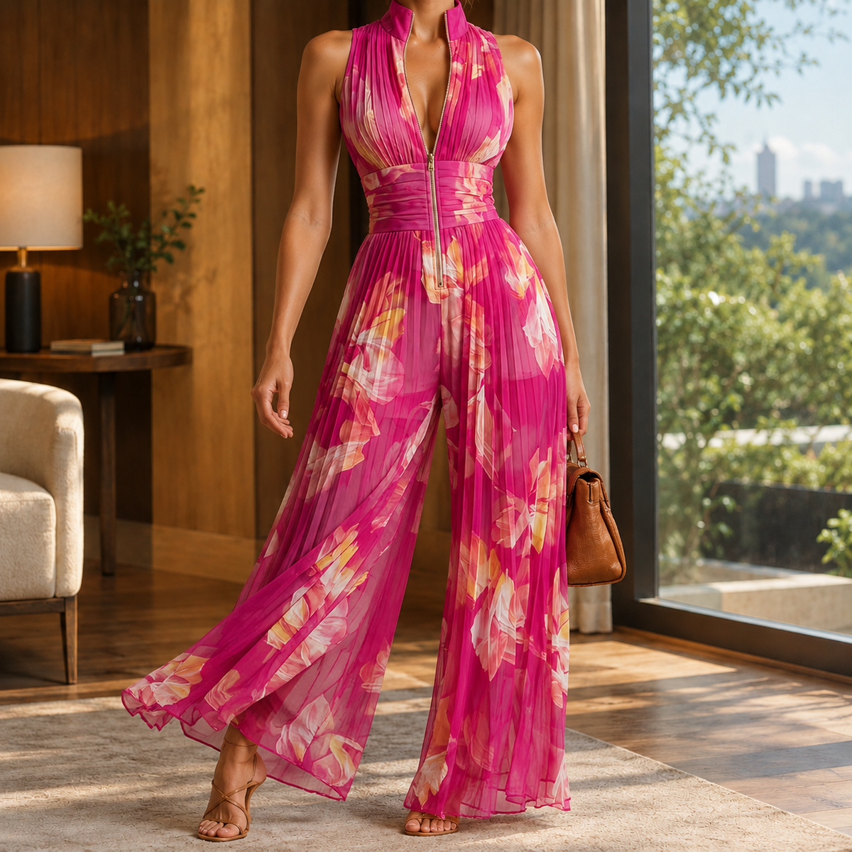 Aurore Pleated Jumpsuit