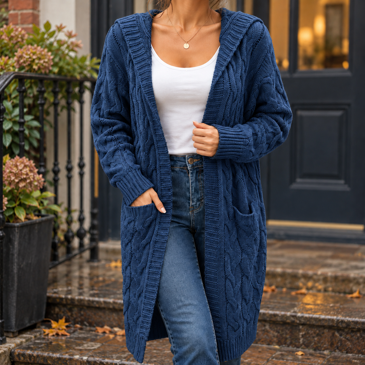 Madeline-Faye Cable Knit Cardigan