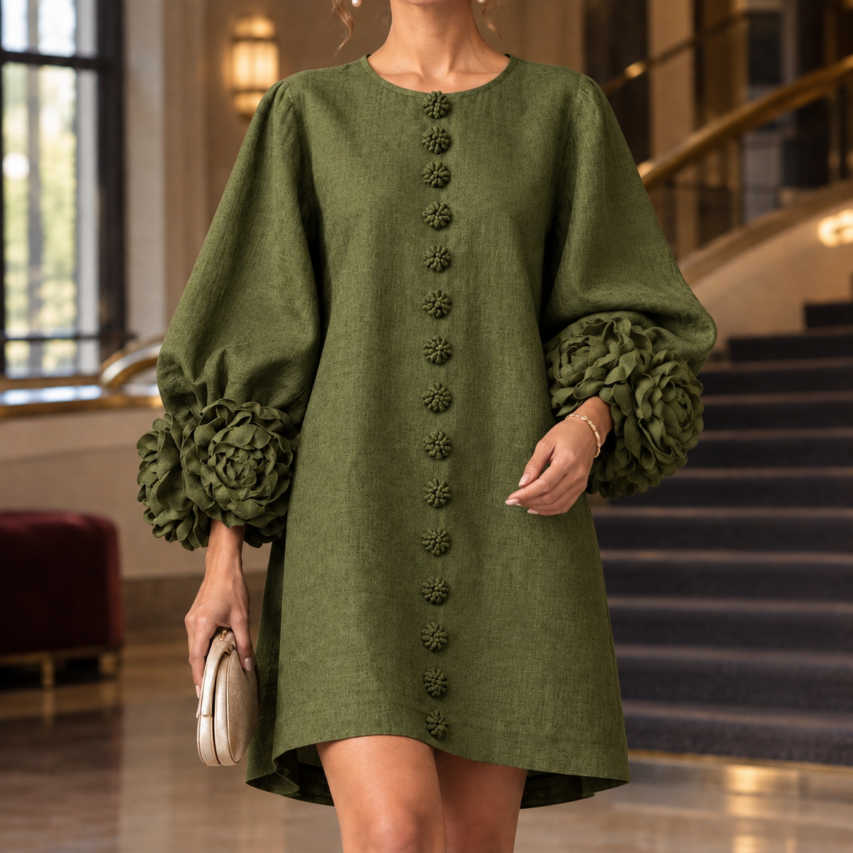 Kiera Floral Cuff Dress
