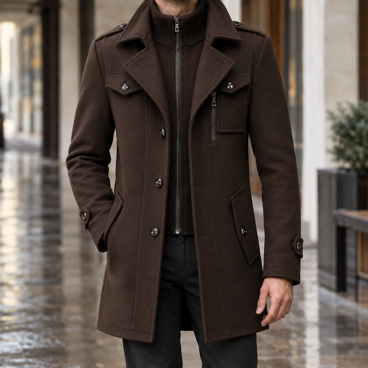 Caspian-Dean Wool Coat