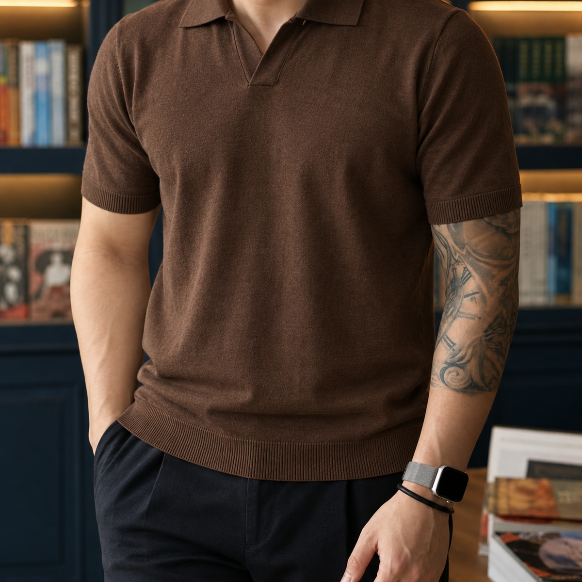 Ralph Open Collar Polo