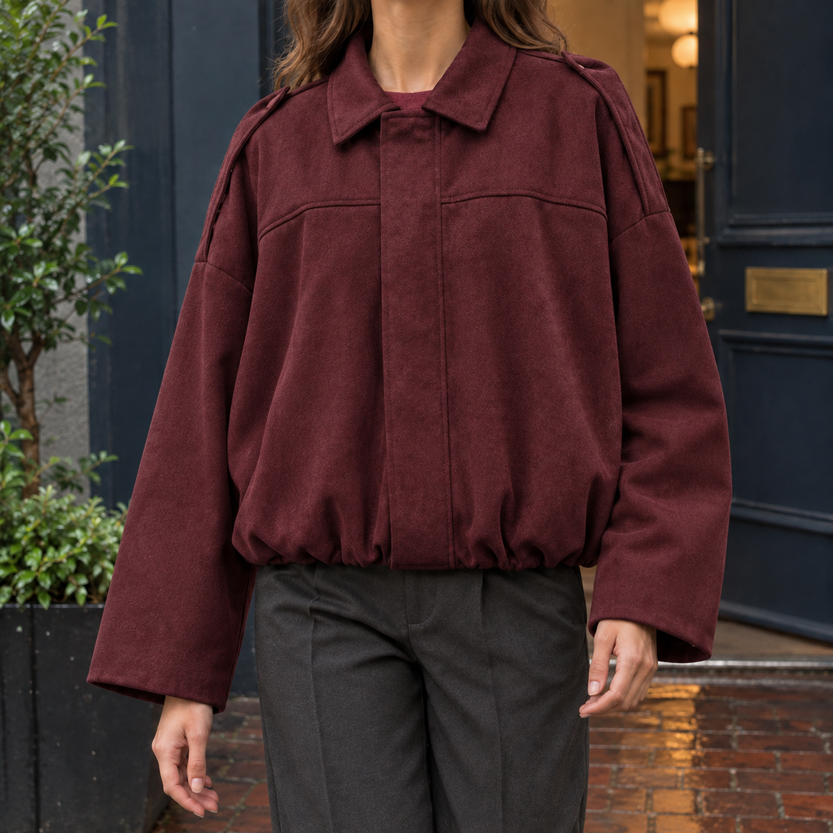 Riley-Skye Suede Bomber Jacket