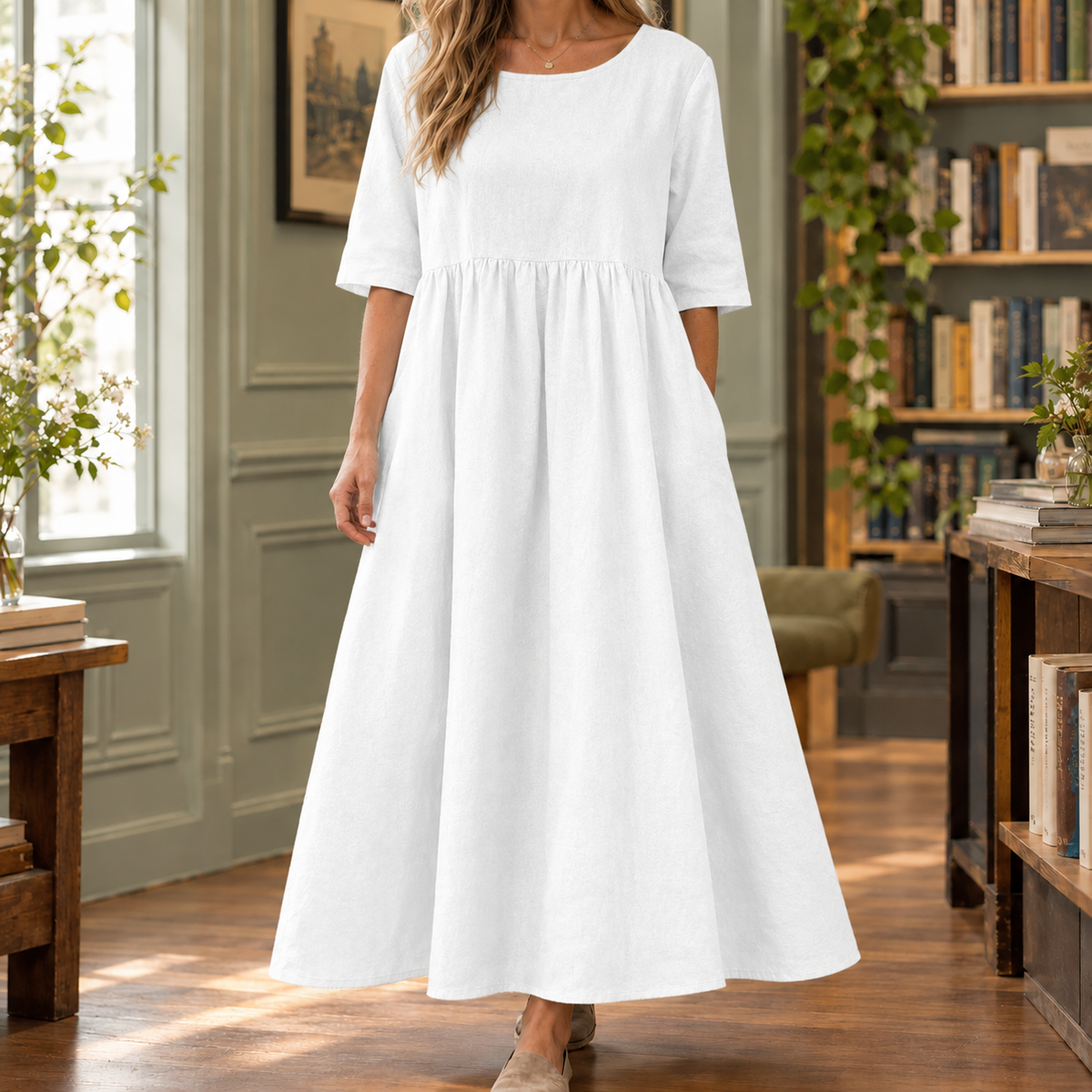 Vanessa Gathered Maxi Dress