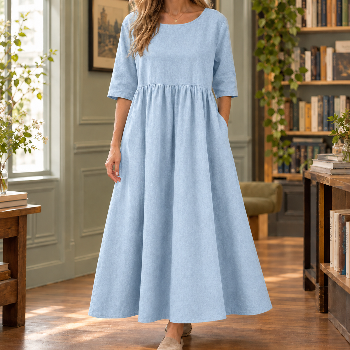Vanessa Gathered Maxi Dress