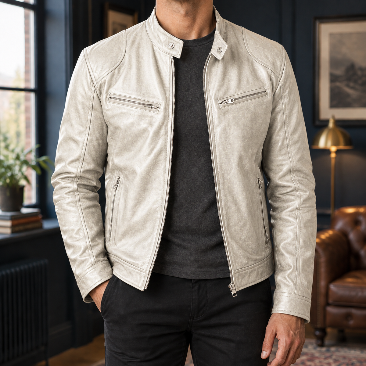 Alec Leather Moto Jacket