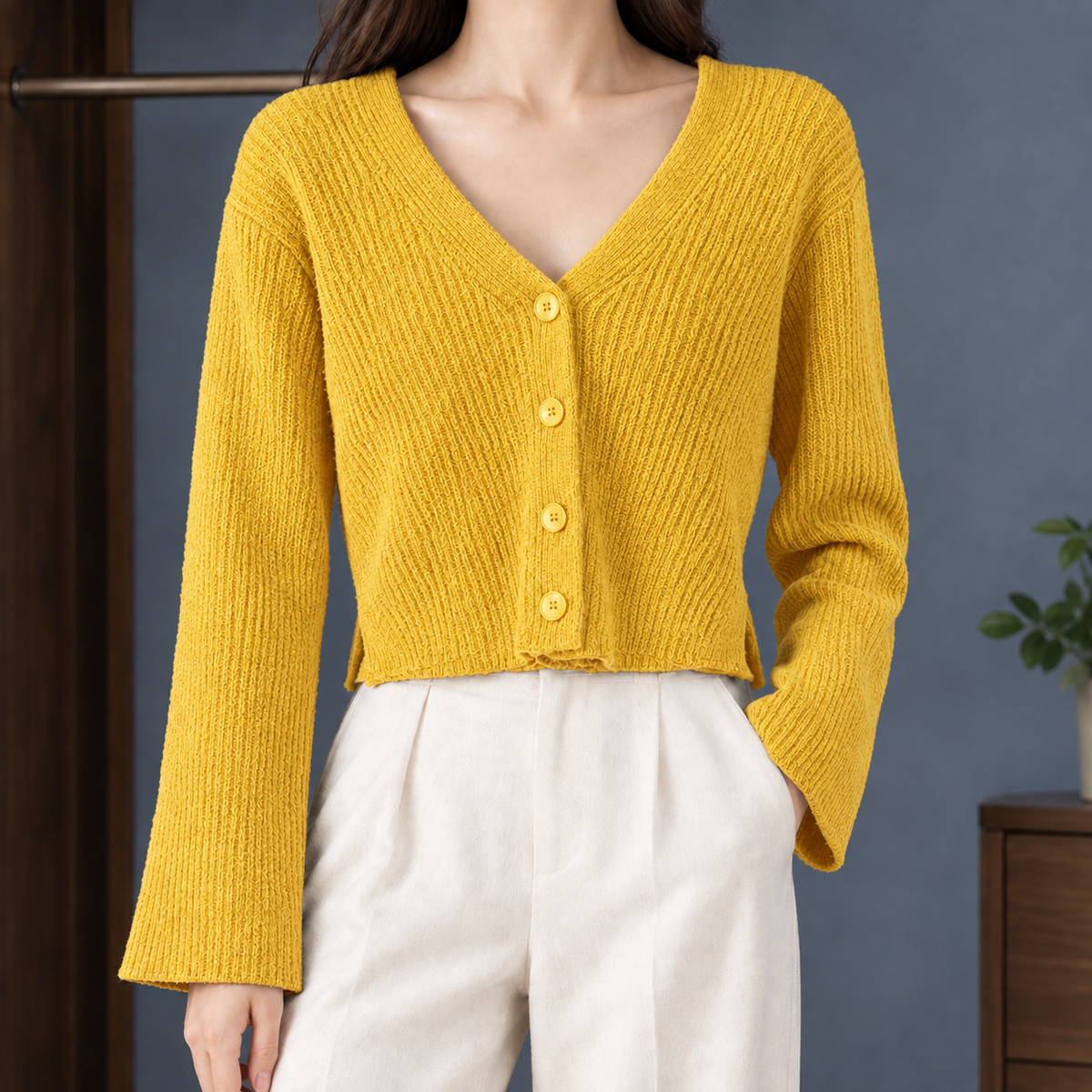 Raven Ribbed Cardigan