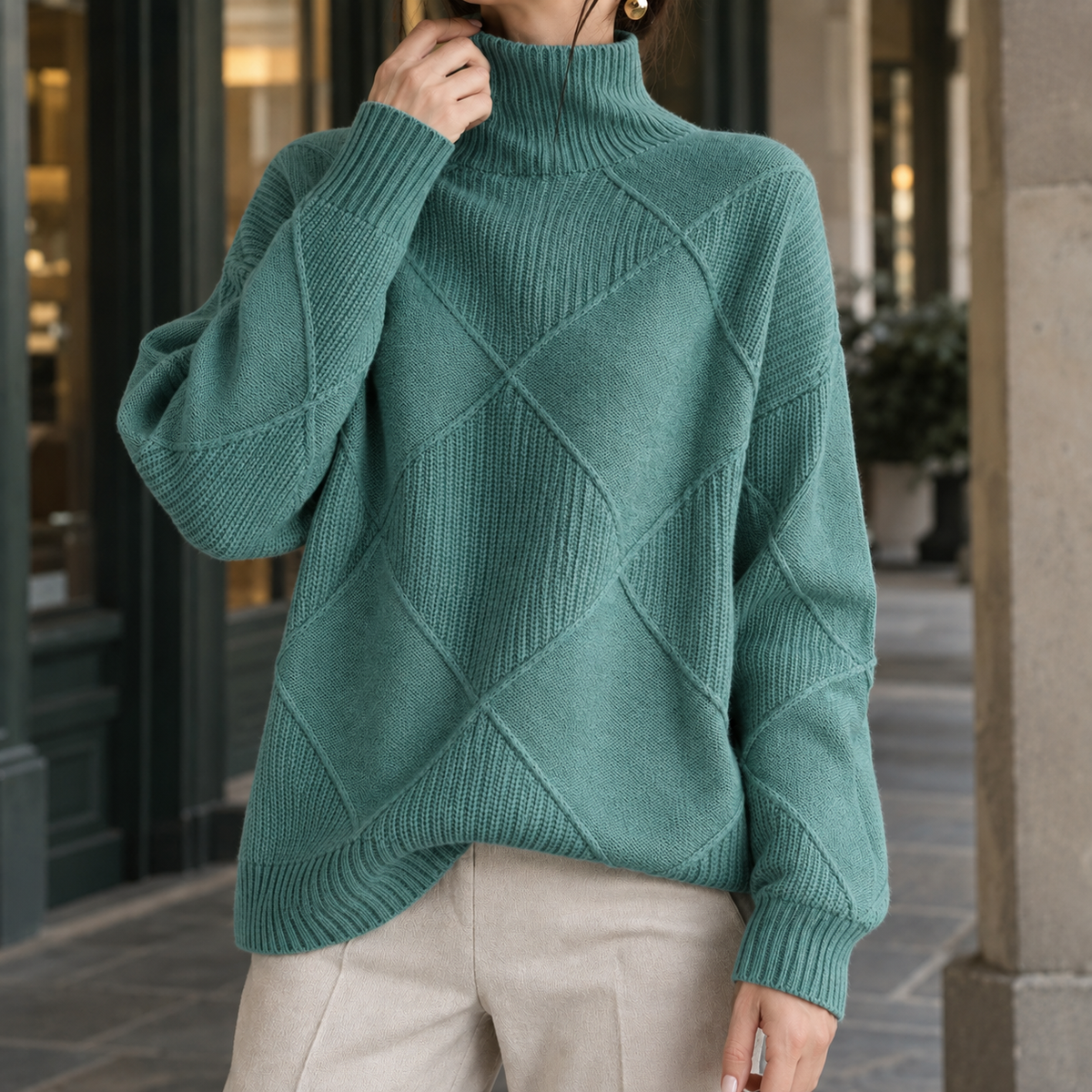 Scarlett Textured Turtleneck