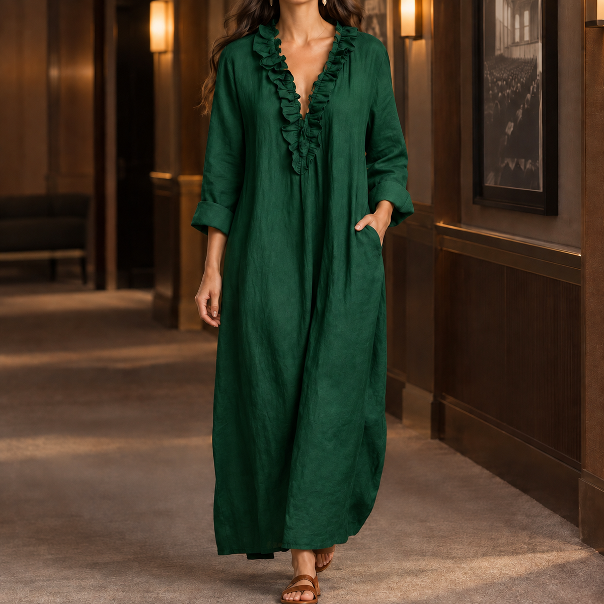 Riley Ruffle Maxi Dress
