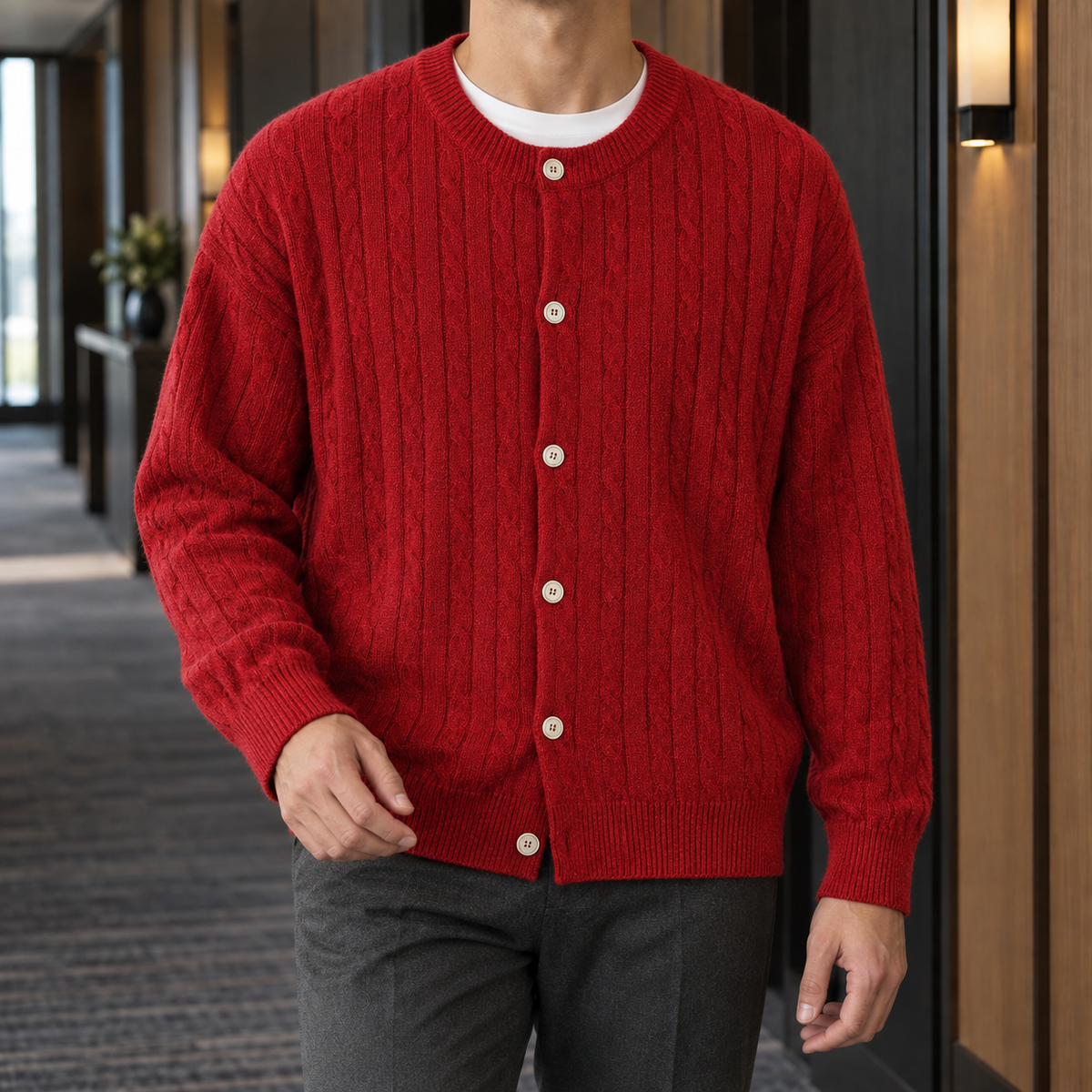 Bertram Cable Knit Cardigan