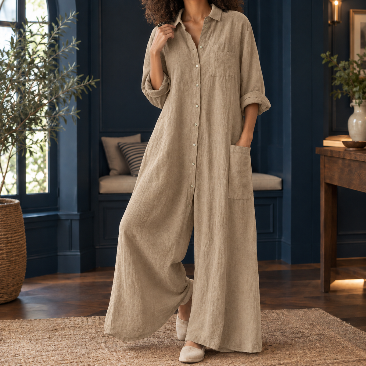 Ancelin-Belle Wide Leg Jumpsuit