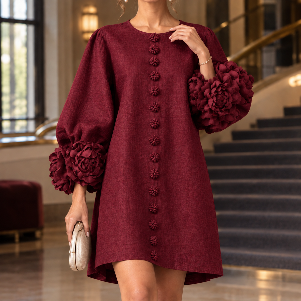 Kiera Floral Cuff Dress