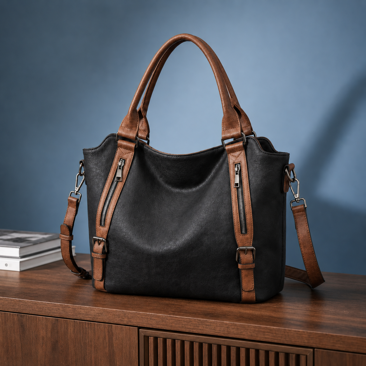 Tavelli Zip Detail Tote
