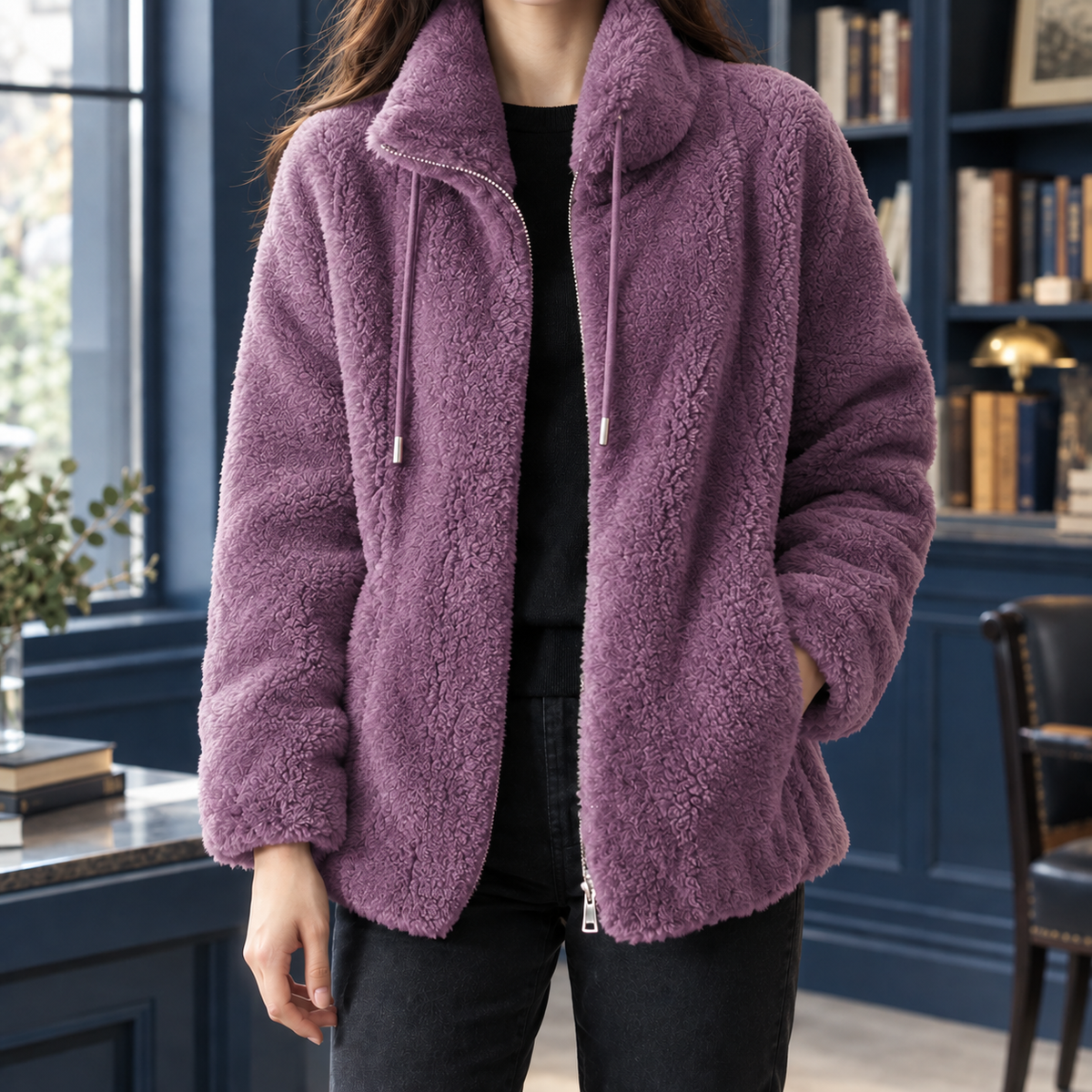 Agnes-Claire Plush Fleece Jacket
