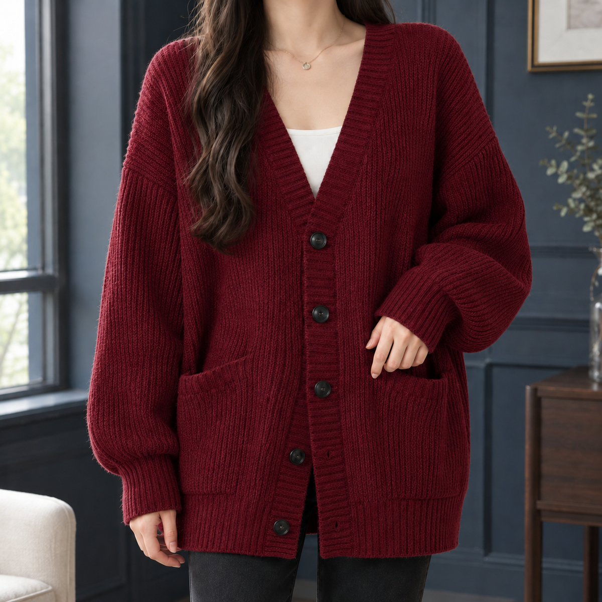 Fernanda-Kate Ribbed Cardigan