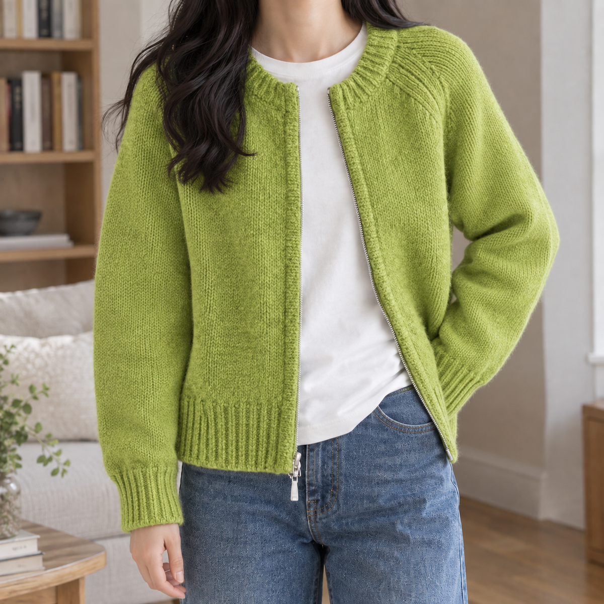 Nora-Skye Zip Cardigan