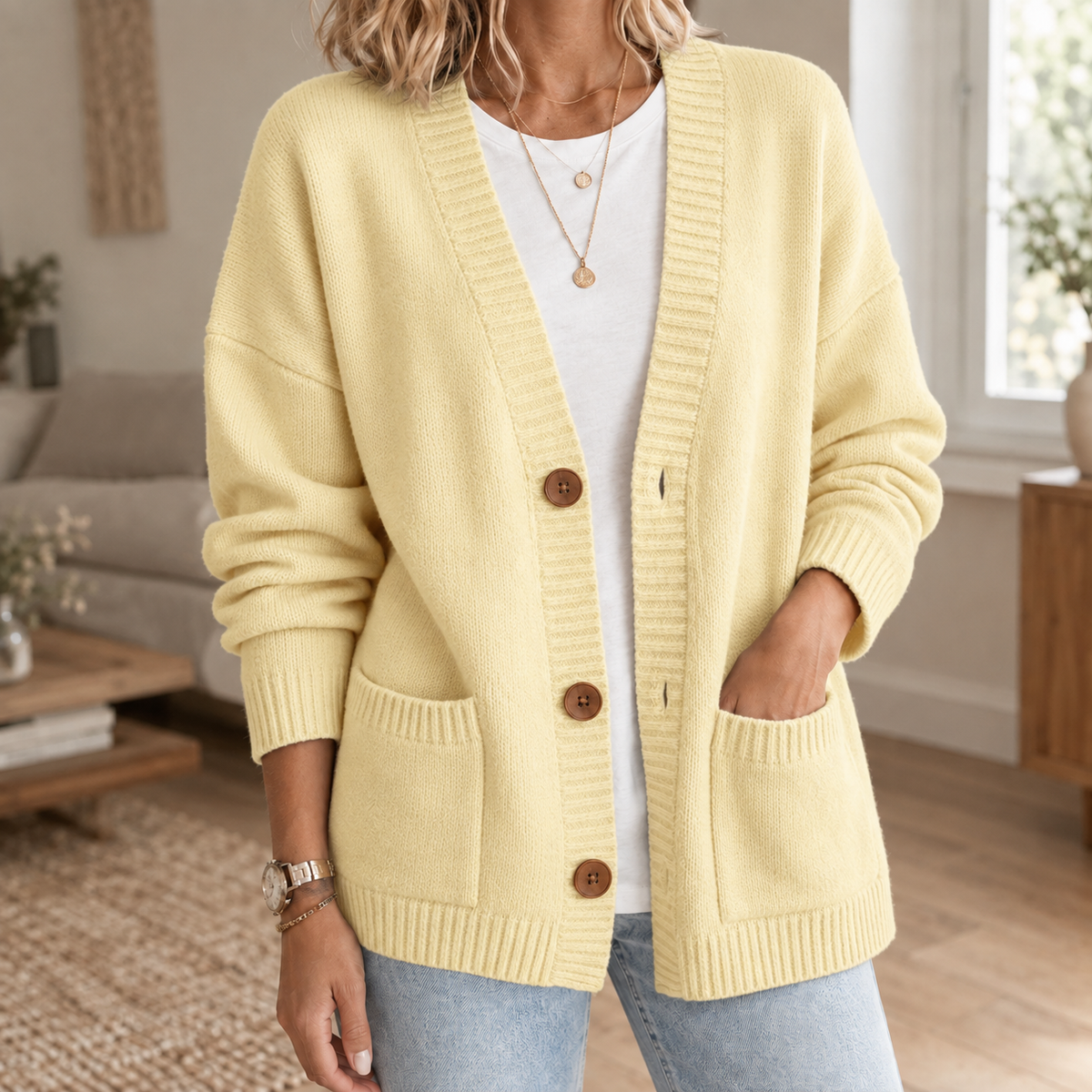 Stephanie-Claire Ribbed Cardigan