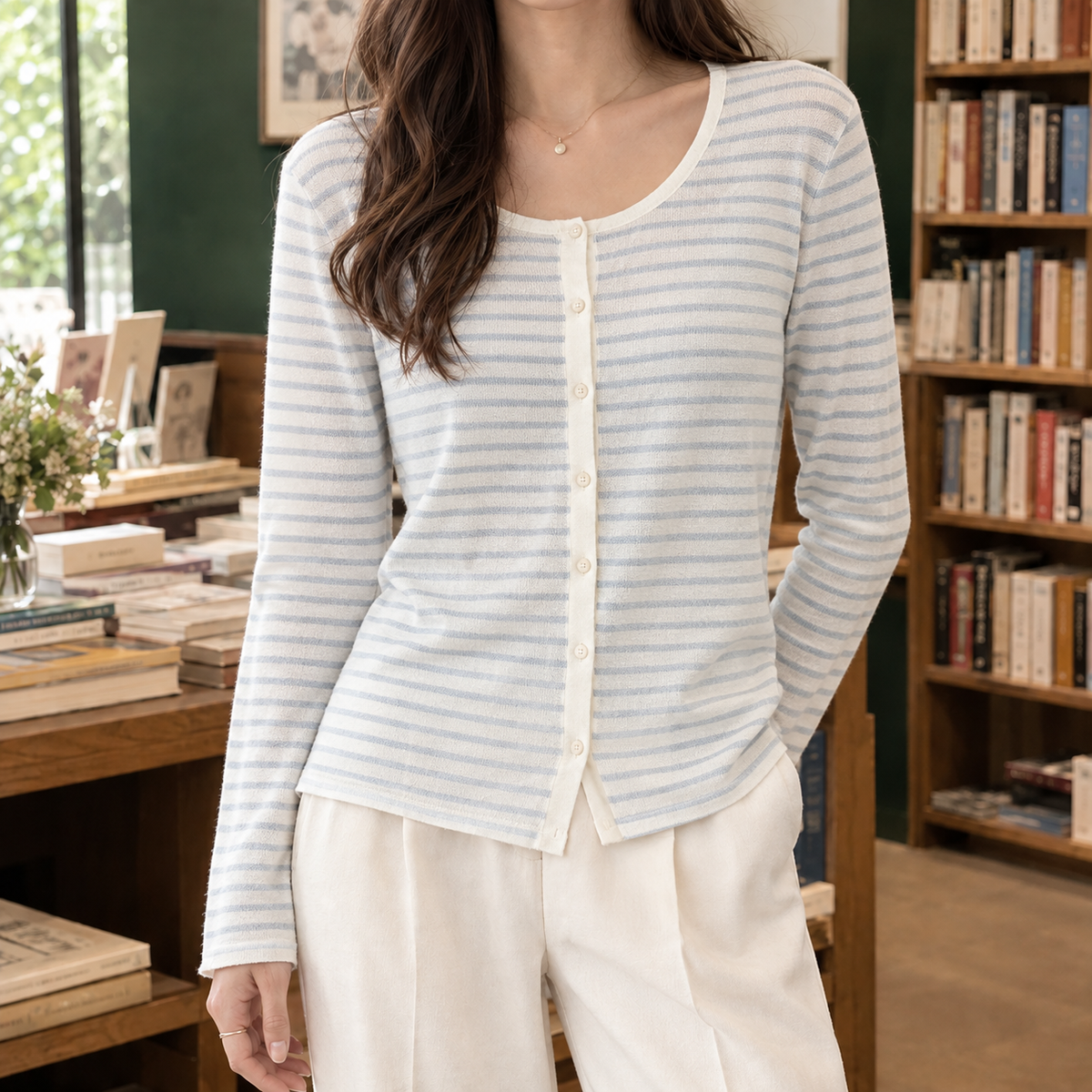 Guinevere-Hope Linen Cardigan
